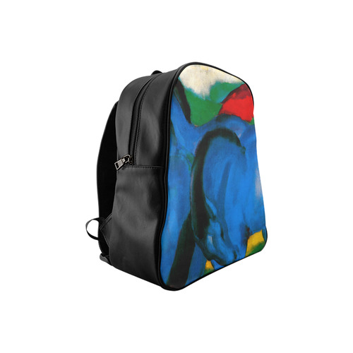 The Little Blue Horses by Franz Marc School Backpack (Model 1601)(Small)