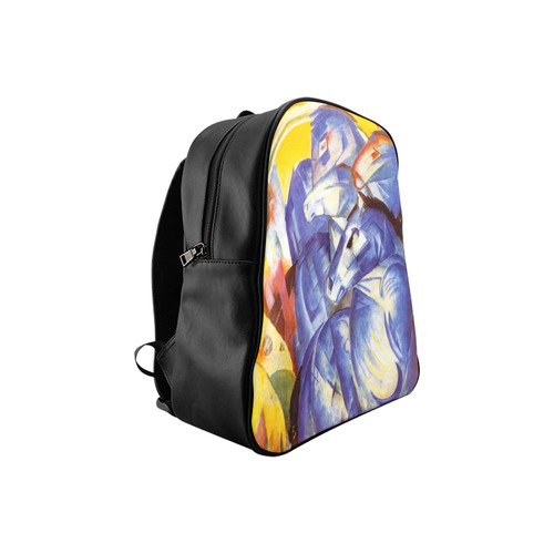 The Tower Of The Blue Horses by Franz Marc School Backpack (Model 1601)(Small)