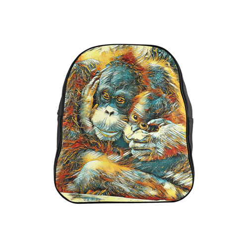 Animal_Art_OrangUtan20161201_by_JAMColors School Backpack (Model 1601)(Small)