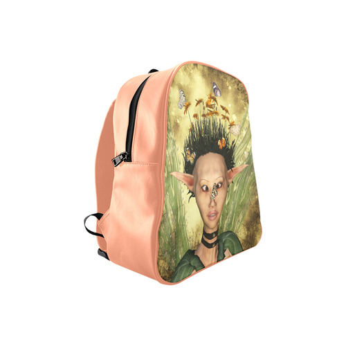 butterfly on my nose,fairy,elf School Backpack (Model 1601)(Small)