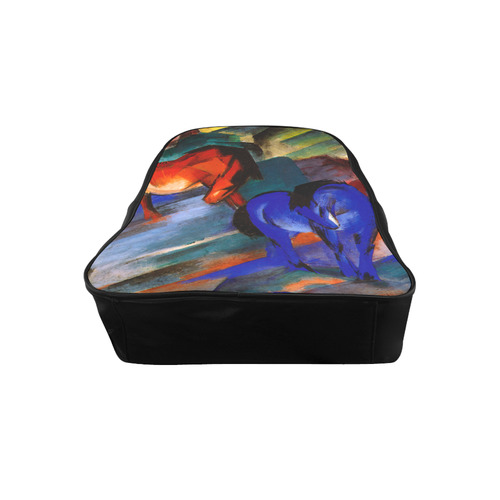 Red and Blue Horse by Franz Marc School Backpack (Model 1601)(Small)