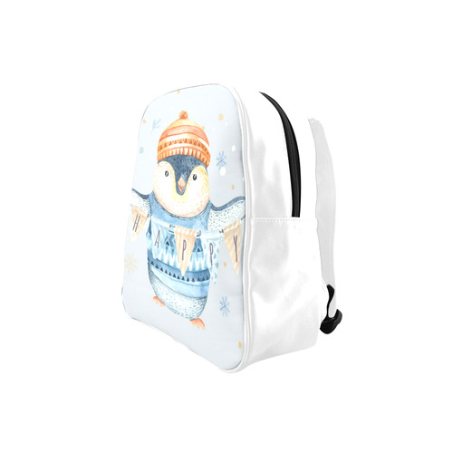 cute penguin, christmas School Backpack (Model 1601)(Small)