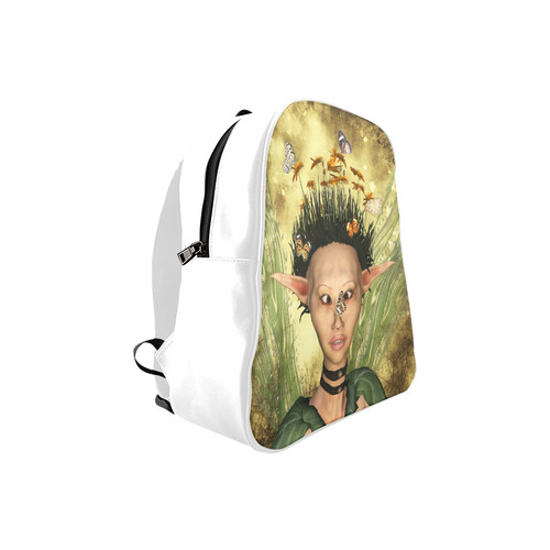 butterfly on my nose,fairy,elf School Backpack (Model 1601)(Small)