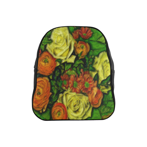 Bouquet of Flowers School Backpack (Model 1601)(Small)