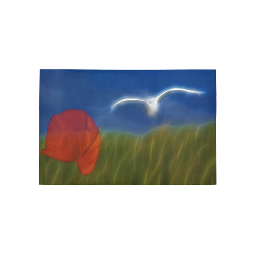 Wonderful Summer Dreaming with Poppy and Seagull Area Rug 5'x3'3''