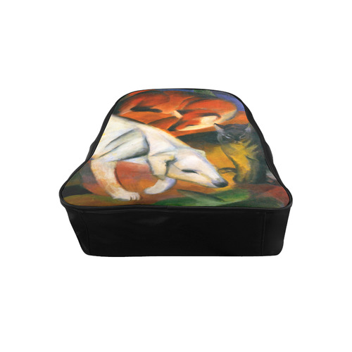 Three Animals (Dog, Fox, Cat) by Franz Marc School Backpack (Model 1601)(Small)