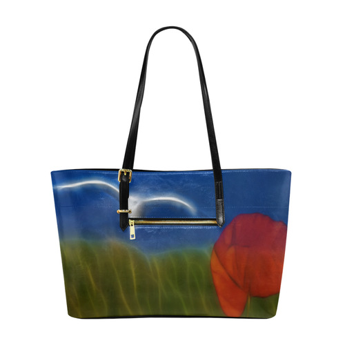 Wonderful Summer Dreaming with Poppy and Seagull Euramerican Tote Bag/Large (Model 1656)