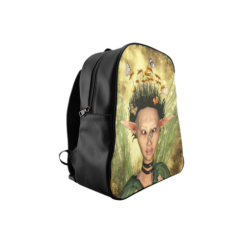 butterfly on my nose,fairy,elf School Backpack (Model 1601)(Small)