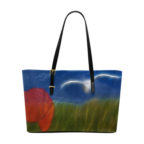 Wonderful Summer Dreaming with Poppy and Seagull Euramerican Tote Bag/Large (Model 1656)