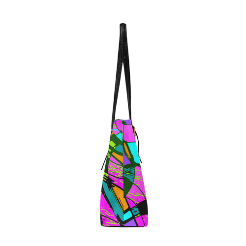 Abstract Art Squiggly Loops Multicolored Euramerican Tote Bag/Large (Model 1656)