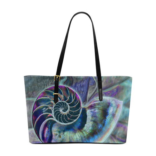 Wonderful Iridescent SHELL SNAIL Euramerican Tote Bag/Large (Model 1656)