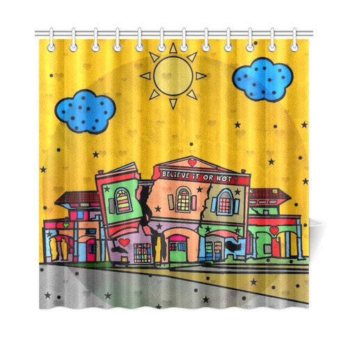 Believe or it not building branson by Nico Bielow Shower Curtain 72"x72"