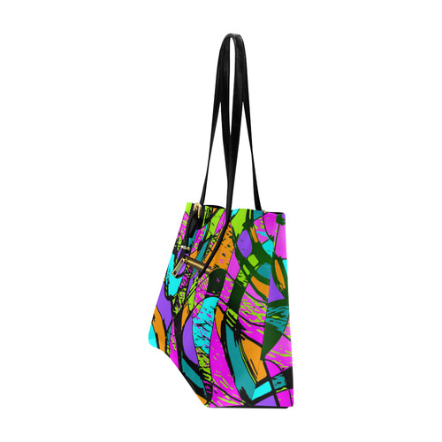 Abstract Art Squiggly Loops Multicolored Euramerican Tote Bag/Large (Model 1656)