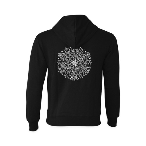 Symbol Ornaments Spring Life Mandala White Oceanus Hoodie Sweatshirt (Model H03)