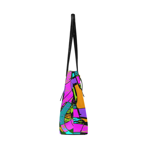 Abstract Art Squiggly Loops Multicolored Euramerican Tote Bag/Large (Model 1656)