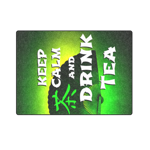 keep calm and drink green tea Blanket 58"x80"