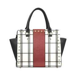 Shoji - red Rivet Shoulder Handbag (Model 1645)