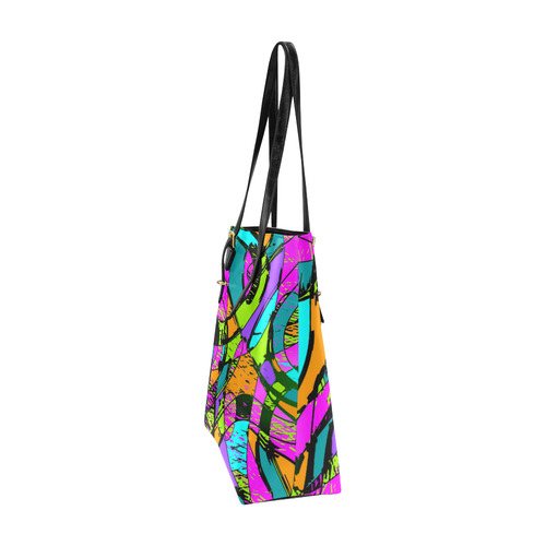 Abstract Art Squiggly Loops Multicolored Euramerican Tote Bag/Small (Model 1655)