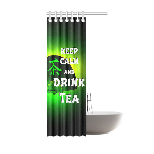 keep calm and drink green tea Shower Curtain 36"x72"