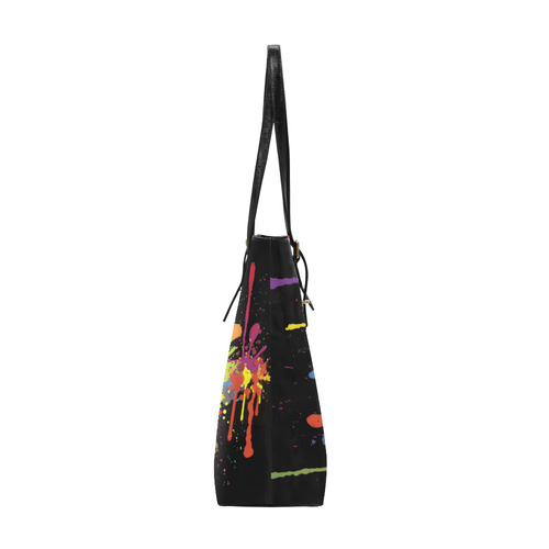 CRAZY multicolored double running SPLASHES Euramerican Tote Bag/Small (Model 1655)