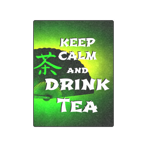 keep calm and drink green tea Blanket 50"x60"