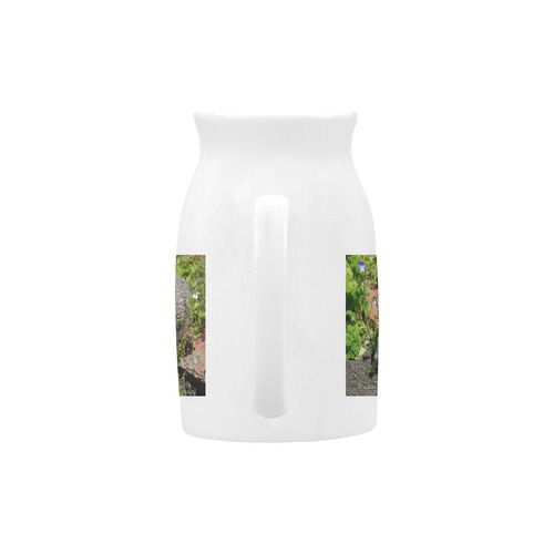 hedgehog- cute visit to the garden Milk Cup (Large) 450ml