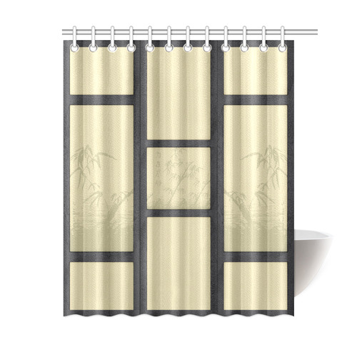 Tatami Bamboo Shower Curtain 60 X72, Bamboo Shower Curtain