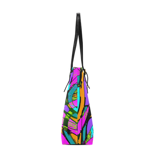 Abstract Art Squiggly Loops Multicolored Euramerican Tote Bag/Small (Model 1655)