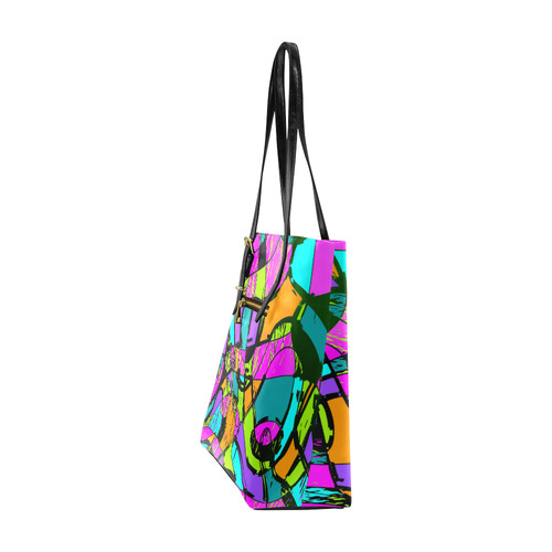 Abstract Art Squiggly Loops Multicolored Euramerican Tote Bag/Small (Model 1655)