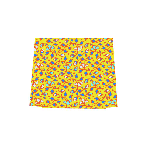 Vintage Aqua Yellow Floral Pattern Euramerican Tote Bag/Small (Model 1655)