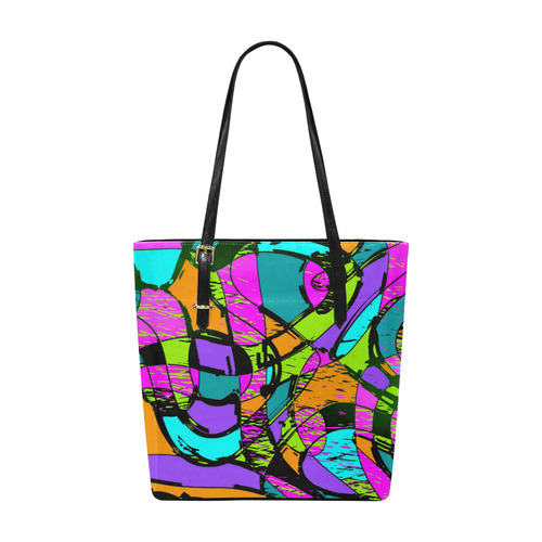 Abstract Art Squiggly Loops Multicolored Euramerican Tote Bag/Small (Model 1655)