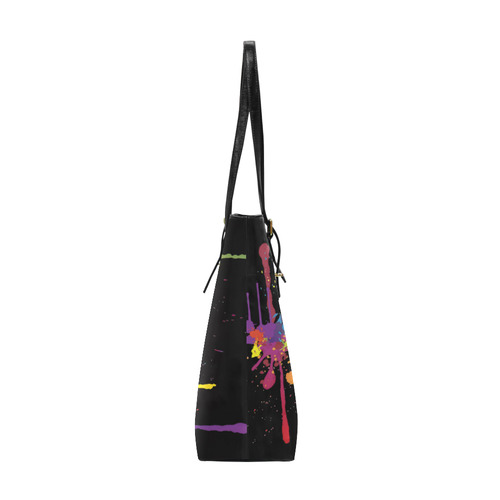 CRAZY multicolored double running SPLASHES Euramerican Tote Bag/Small (Model 1655)