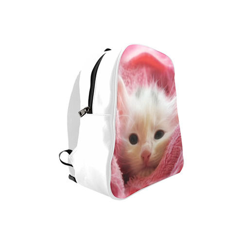 Kitty Loves Pink School Backpack (Model 1601)(Small)