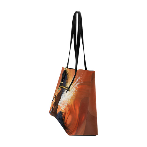 Horse with water wngs Euramerican Tote Bag/Large (Model 1656)