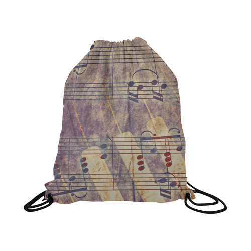 Music, vintage look B by JamColors Large Drawstring Bag Model 1604 (Twin Sides)  16.5"(W) * 19.3"(H)