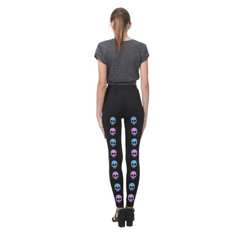 Pastel Candy Skulls Cassandra Women's Leggings (Model L01)