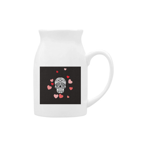 skull with hearts Milk Cup (Large) 450ml