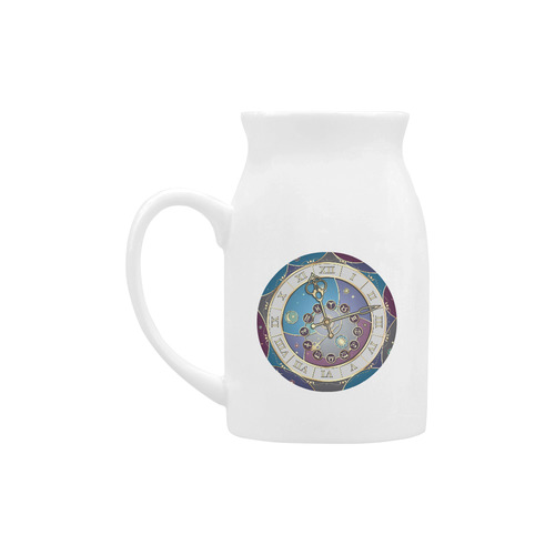 Clock with the Astrological Signs of the Zodiac Milk Cup (Large) 450ml