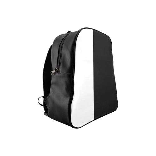 Just Black And White School Backpack (Model 1601)(Small)