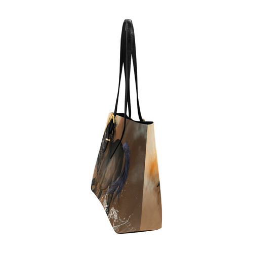 Wonderful horse with water splash Euramerican Tote Bag/Large (Model 1656)