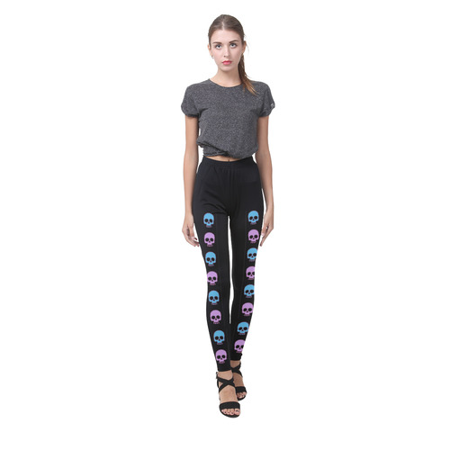 Pastel Candy Skulls Cassandra Women's Leggings (Model L01)