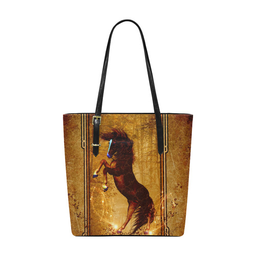 Awesome horse, vintage background Euramerican Tote Bag/Small (Model 1655)