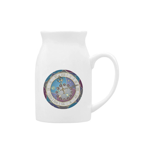 Clock with the Astrological Signs of the Zodiac Milk Cup (Large) 450ml