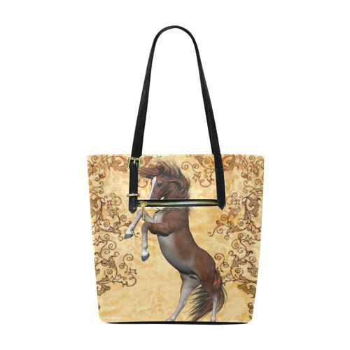 Wonderful brown horse Euramerican Tote Bag/Small (Model 1655)
