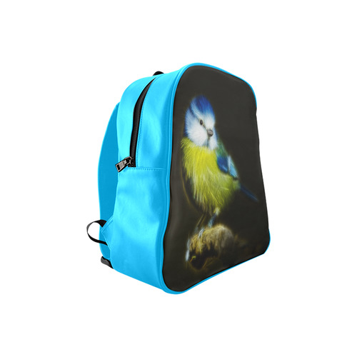 Little Cute Blue Tit School Backpack (Model 1601)(Small)
