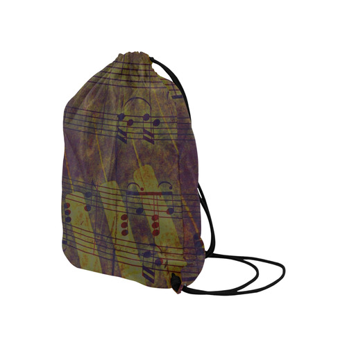 Music, vintage look A by JamColors Large Drawstring Bag Model 1604 (Twin Sides)  16.5"(W) * 19.3"(H)