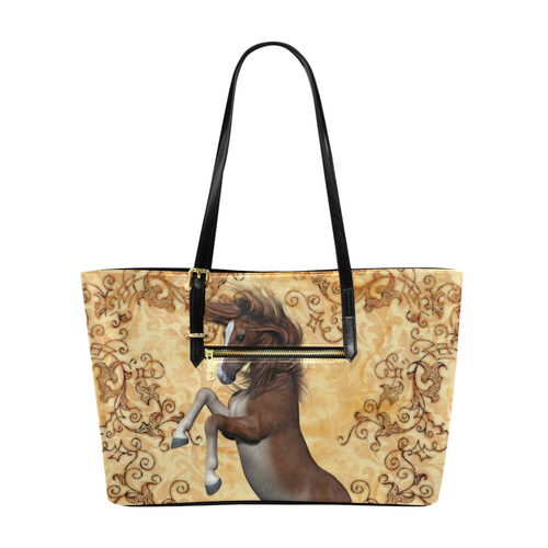 Wonderful brown horse Euramerican Tote Bag/Large (Model 1656)