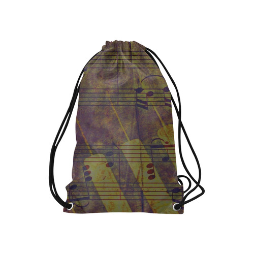 Music, vintage look A by JamColors Small Drawstring Bag Model 1604 (Twin Sides) 11"(W) * 17.7"(H)