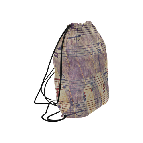 Music, vintage look B by JamColors Large Drawstring Bag Model 1604 (Twin Sides)  16.5"(W) * 19.3"(H)