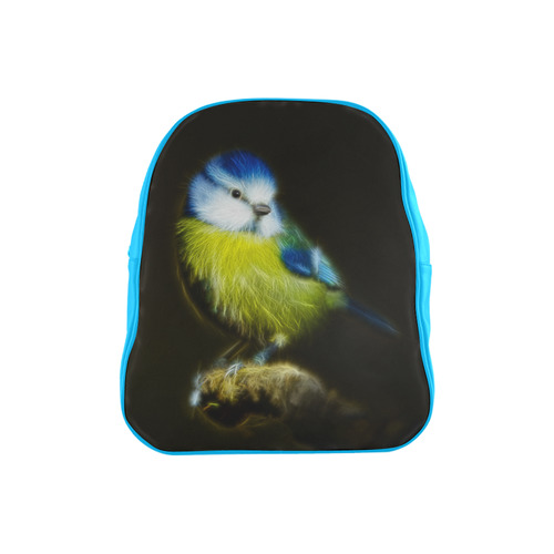 Little Cute Blue Tit School Backpack (Model 1601)(Small)